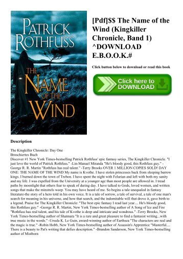 Patrick Rothfuss The Name Of The Wind Epub